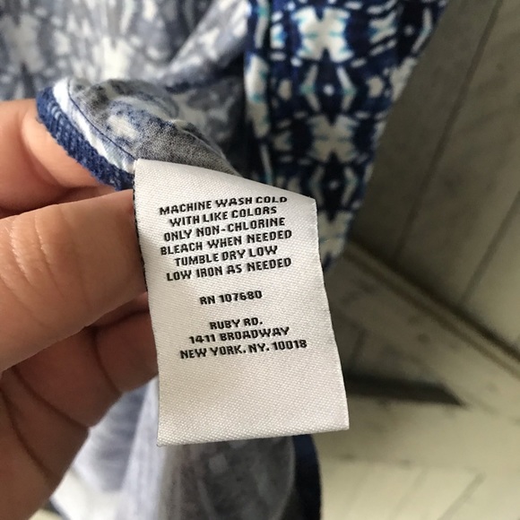 Ruby Rd Long Blue Decorative Vest - Picture 4 of 5